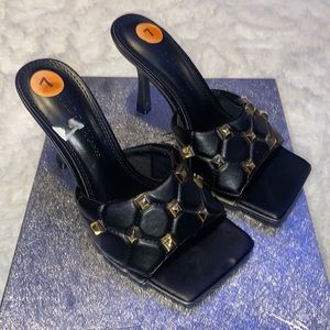 Black Studded Heels